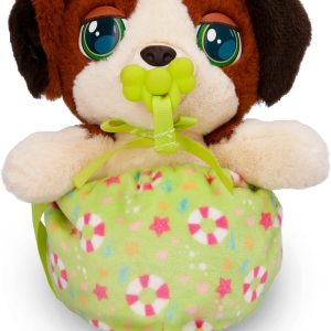Baby Paws Mini Cuccioli, Beagle Peluche Interattivo con Suoni, Include Borsetta, IMC TOYS 922389