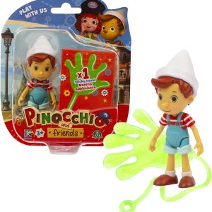 Pinocchio - Personaggio Pinocchio 9 cm con manina appiccicosa, PNH00000 Giochi Preziosi