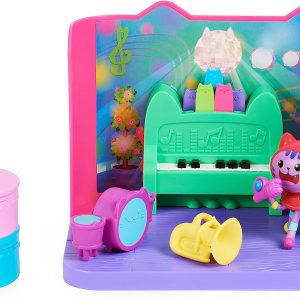Gabby's Dollhouse, Groovy Music Room con Personaggio Daniel James Catnip, 6065830 Spin Master