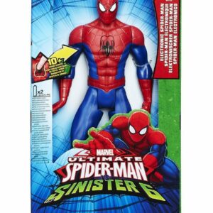 spiderman hero  marvel ultimate spider man vs sinister 6 hasbro b5757 personaggio elettronico 2016 parlante da 30 cm spiderman