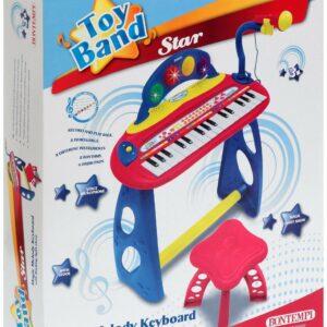 Bontempi MK 3440.2 - Tastiera a 31 Tasti con Microfono, Gambe di Supporto e Sgabello