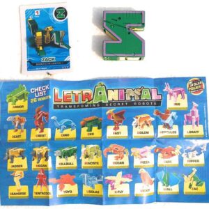LETRABOTS - LETRANIMAL - Il Tuo Robot A Forma di Animale Zack Mantis Religiosa Lettera ( Z ) - Card Inclusa