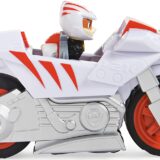 Paw Patrol, veicolo Moto Pups di Wildcat, motocicletta con motore a retrocarica e personaggio, Spin Master  6060433 - immagine 2