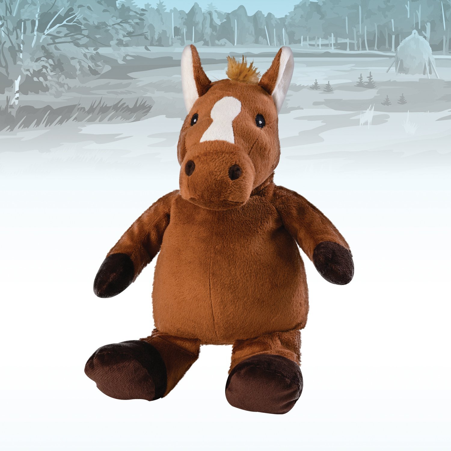 WARMIES  Peluche termico - Cavallo Pelo Raso Estraibile - SFODERABILE - BELLISSIMO PELUCHE CAVALLO