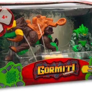 Gormiti Legends,Gormiti I leggendari, Elemental Beast Troncalion della foresta e Tasarau, GRL02000 Giochi Preziosi