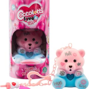Coccolotti Love&Tell, Orsetto Sweety con Funzione Registrazione e Portachiavi Charm, Ripetono Quello che Dici, Giochi Preziosi