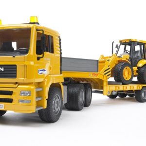 Bruder Camion MAN TGA Bilico e Terna JCB 4CX Backhoe 02776