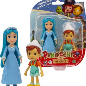 Pinocchio - Blister Con Doppio Personaggio di Pinocchio e La Fata Dai Capelli Turchini Di 11 Cm, PNH02000 Giochi Preziosi