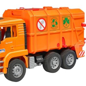 Camion Trasporto Rifiuti Arancione  Man Tga Bruder 02760