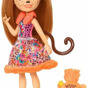 Enchantimals Cherish il Ghepardo e Quick-Quick, Bambola e Cucciolo, FJJ20
