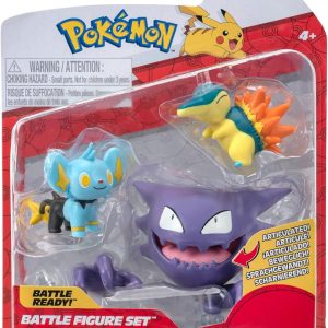 COLLEZIONE POKEMON Set di personaggi di battaglia, Shinx, Haunter, Cyndaquil, PK020300
