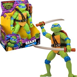 Turtles Movie Giant Leonardo - Tartaruga Ninja Leonardo Gigante 30 cm con doppia Katana, Giochi Preziosi TU8010000