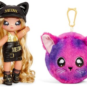 Na! Na! Na! Surprise 2-in-1 Fashion Doll And Plush Purse Series 3 – Sasha Scratch ( gatto), Giochi Preziosi NAA08000