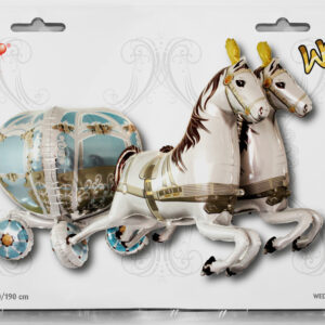 Palloncino matrimonio 4D -190 centimetri XXL - Nozze Cenerentola in Carrozza palloncino sgonfio gonfiabile a aria e elio