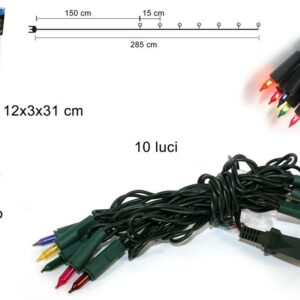 IMPIANTO 10 LAMPADINE PISELLO COME QUELLE DI UNA VOLTA . ADATTO A DI REALIZZA PRESEPI DA RIVENDERE STATUINE - PER PRESEPE DI NATALE