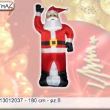 Babbo Natale gonfiabile a corrente 220 volt - altezza 180 cm - immagine 2