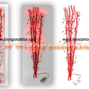 Natale - decorazioni natalizie , ramo con luci a led rosse a batteria 16 luci - 60 cm