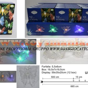 LUCI A LED 12 FARFALLE LED MULTICOLOR USO ESTERNO