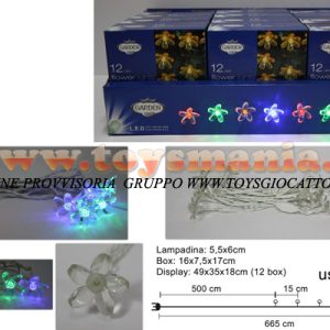 LUCI A LED 12 FIORI LED MULTICOLOR USO ESTERNO