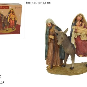 PER PRESEPE DI NATALE PERSONAGGIO GIUSEPPE, MARIA, GESU' BAMBINO, SOMARELLO (ASINELLO)