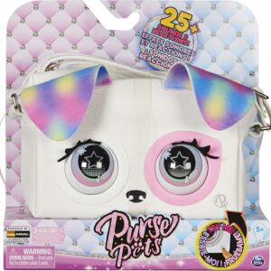 Purse Pets Borsetta Interattiva Cucciolo Arcobaleno, Spin Master 6063495