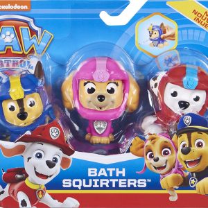 Paw Patrol Bath Squirters, Confezione con 3 spruzzini per Il Bagnetto