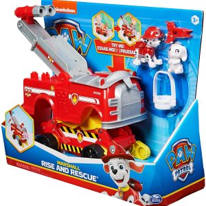 Paw Patrol, Veicolo trasformabile Rise And Rescue di Marshall con Personaggio e Accessori, Spin Master 6063638