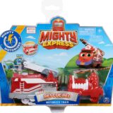 Mighty Express Trenino motorizzato Red con attrezzo di Lavoro e vagone Merci, Spin Master 6060199