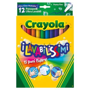 Crayola pennarelli 58-8331 - I Lavabilissimi 12 Pennarelli, Punta Fine