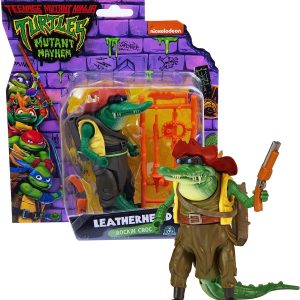Turtles Movie -Turtles Mutant Mayhem - Leatherhead personaggio base 12 cm, Giochi Preziosi TU805000