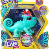 Little Live Pets, Sunny Camaleonte interattivo con i piedini a ventosa, cambia colore in base all' umore, adora la musica, Giochi Preziosi, LP200000