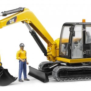 Bruder 02466 - SCAVATORE RUSPA CAT CON PERSONAGGIO  - scala 1/16