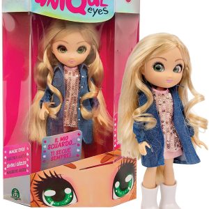 Unique Eyes - Bambola 25cm, con occhi grandi magici e profondi che seguono il tuo sguardo, Amy Fashion Doll, Giochi Preziosi MYM00000