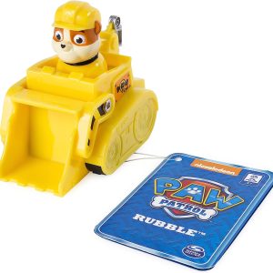 Paw Patrol, La Squadra dei Cuccioli Rescue Racers Rubble Mini Veicolo con funzione, Spin Master 6040907