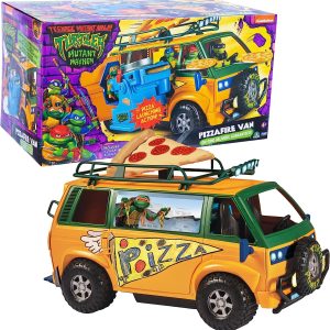 TEENAGE MUTANT NINJA - Van Lancia Pizze Delle Tartarughe Ninja Compatibile Con Tutti I Personaggi Base, TU804000 Giochi Preziosi