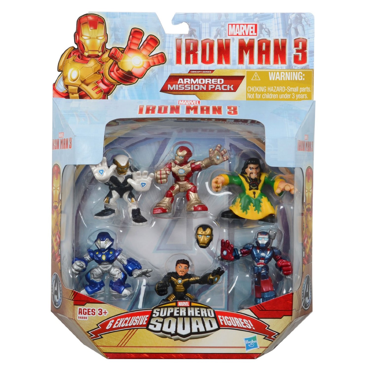 6 PERSONAGGI IRONMAN 3 HERO SQUAD - A4888 SIN4