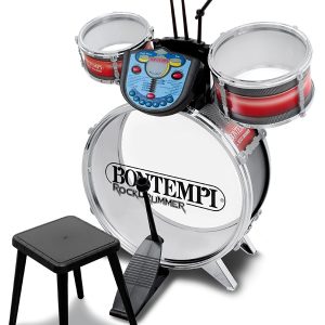 Bontempi 52 5691 - Batteria a 4 elementi con Partner elettronico - modello più rifinito della versione 52 5601 con cromature