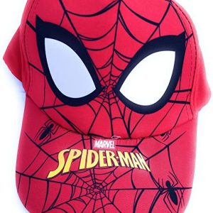 CAPPELLO - Cappellino Spiderman- UomoRagno in Taglia Unica 52 con Strappo Regolabile da Taglia 48 a Taglia 54