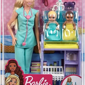 Barbie - Carriere Playset Pediatra con Bambola e Accessori, Mattel GKH23-DHB63