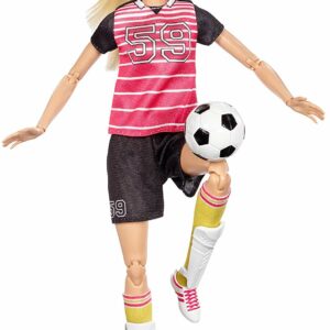 Barbie Sport Calciatrice, Mattel DVF69-DVF68