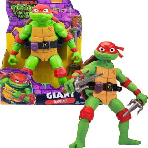 Turtles Movie Giant Raphael - Tartaruga Ninja Raffaello Gigante 30 cm con doppia Katana, Giochi Preziosi TU8010000