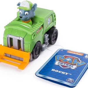 Paw Patrol, Rocky Veicolo Rescue Racers con funzione, Spin Master 6023935