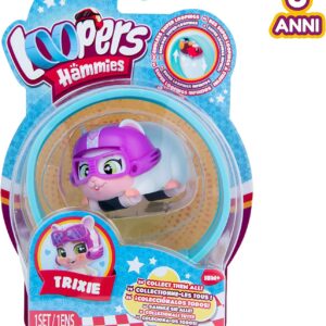 LOOPERS Hammies Trixie, Criceto Interattivo che corre dentro e fuori la sua ruota, Imc Toys