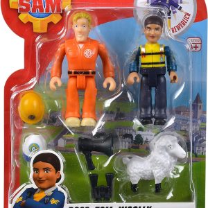 SAM IL POMPIERE Confezione doppia con animali, Action Figure Rose, Tom e  Woolly, Simba 109252515038