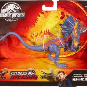 Jurassic World - Dino Rivals Dilophosaurus Figurina Articolata Dinosauro, GFG69