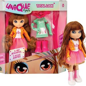 Unique Eyes -Bambola articolata alta 25cm, con occhi che seguono il tuo sguardo, Sophia  Fashion Doll con extra outfit, Giochi Preziosi MYM01000