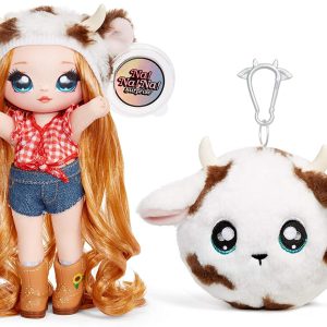 Na! Na! Na! Surprise 2-in-1 Fashion Doll And Plush Purse Series 3 – Annabelle Moooshe ( pecora), Giochi Preziosi NAA08000