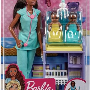 Barbie - Carriere Playset Pediatra con Bambola e Accessori, Mattel GKH24
