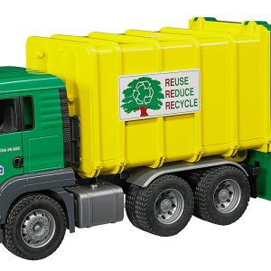 Camion Man Tgs Trasporto Rifiuti verde/giallo caricamento posteriore Bruder 03764