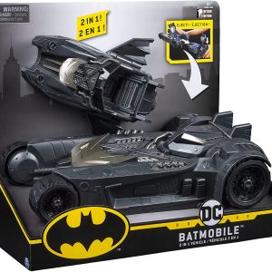 BATMAN, Batmobile e Bat-barca veicolo trasformabile 2 in 1 per personaggi da 10 cm, Spin Master  6055952
